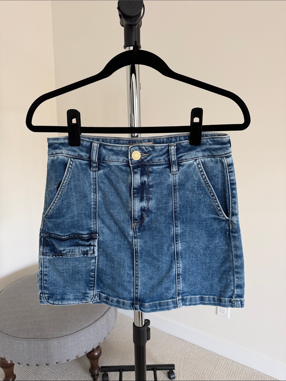 KUT Denim Mini Skirt